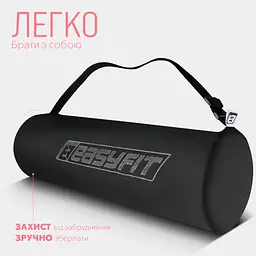 Килимок для йоги та фітнеса EasyFit TPE+TC 6мм двошаровий + Чохол червоний з чорним - мініатюра 6