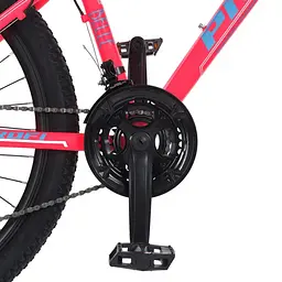 Велосипед "BELLE" PROF1 G26BELLE A26.1 26 д. Алюм.рама 17 ", SHIMANO 21SP, алюм.DB, FW TZ500, малиново-білий - мініатюра 4