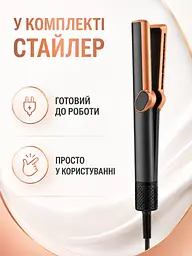 Фен-стайлер чорний 1000 W з LED-дисплеєм для вологого та сухого волосся (49676042), Чорний - мініатюра 6