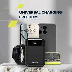Павербанк Canyon Black 20 000 mAh / 22.5 Вт (CNS-CPB204B) - мініатюра 8