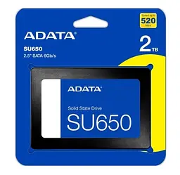 Твердотільний накопичувач SSD Adata 2Tb, Ultimate SU650, SATA3, 2.5", 3D TLC, 520/450 МБ/с ADATA teh0019728 - мініатюра 4