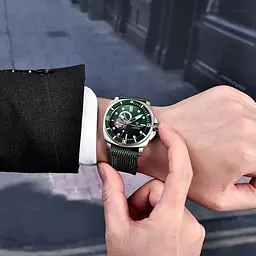 Чоловічий наручний годинник PD-1736 Silver-Green Pagani Design acs0031180 - мініатюра 2