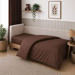 Дитяча постільна білизна MIRSON JUNIOR фланель Brown 150х220см (2200012801796) - мініатюра 8