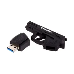 USB флеш накопичувач ColorWay Pistol 64 GB 3.0 Black (CW-USBPL64) - мініатюра 6