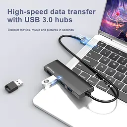 USB хаб ANYPLUS HT-00603C USB-C 3.0 4в1 (SKU-172) - мініатюра 4