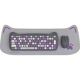 Комплект (Клавіатура та Миша) CANYON HSET-W6 EN Kitty Edition AAA+АА Wireless Violet