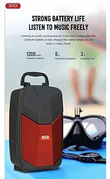 Колонка XO F29 Bluetooth з FM радіо акустика червона - мініатюра 7