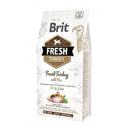 Сухий корм Brit Fresh для дорослих собак із зайвою вагою індичка та горох 2.5 кг (170996/530809)