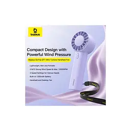Вентилятор Xiaomi Baseus GoTrip-DT1 Nebula Purple (BASEUS-DT1) - мініатюра 7