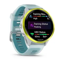 Смарт-годинник Garmin Forerunner 570 (47 мм), насичено-жовтий алюмінієвий безель з біло-бірюзовим ремінцем - мініатюра 2