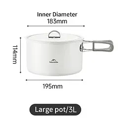 Каструля з керамічним антипригарним покриттям Naturehike CNK2450CF013 алюміній 3л - мініатюра 8