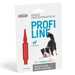 Краплі від бліх та кліщів Provet Profiline для собак 10-20 кг 2 мл 1 шт. (арт. PR243107)