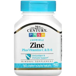 Дієтична добавка Zinc Plus Vitamins C & B-6 Cherry 90 таблеток