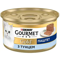 Вологий корм для котів Gourmet Gold Паштет з тунцем 85 г