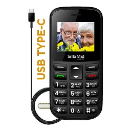 Мобільний телефон Sigma Comfort 50 EASY TYPE-C Black (4827798585214) - мініатюра 2