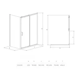 Душова кабіна Cersanit Zip 100x80 S154-003, прозорий, хром - мініатюра 4