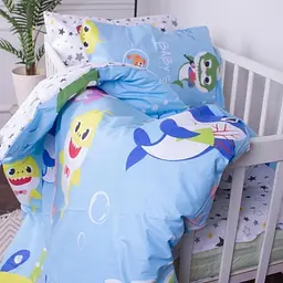 Простирадло MirSon Kids Time Бязь, 17-0522, Sharks are fun - мініатюра 4