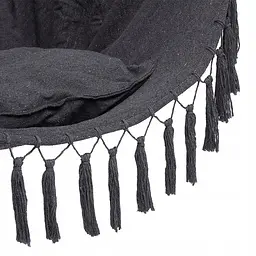 Підвісне крісло гамак бразильський Kinderkraft Boho 100 см + 2 подушки Dark Grey - мініатюра 6