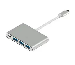Хаб USB 4-in-1 Silver Type-C 3.1 - 1xType-C 3.0 / 3xUSB 3.0 Atcom teh0019595