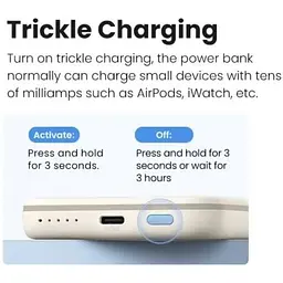 Акумулятор портативний Ugreen PB560 5000mAh MIni Magnetic Wireless 15W бежевий PB560 - мініатюра 2