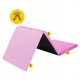 Мат гімнастичний складаний 4FIZJO 180 x 60 x 5 см 4FJ0572 Pink/Light Pink (P-5907739319678) - мініатюра 11
