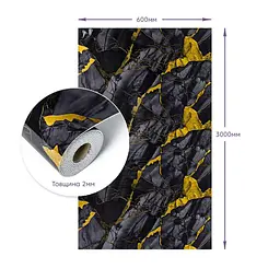 Самоклеюча стінова PET плитка Sticker Wall в рулоні 600х3000х2мм SW-00002425 - мініатюра 3