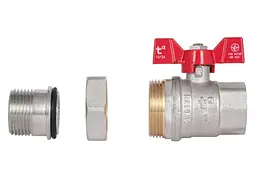 Кран кульовий Thermo Alliance "Американка" Standart 1" ВЗ прямий, PN40, метелик SD220W25 - мініатюра 7