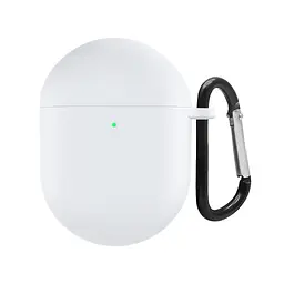 Силіконовий чохол для навушників Xiaomi Redmi Buds 4, Hang Case, білий, ультратонкий захисний кейс товщиною 2 мм, захист від подряпин, пилу та ударів, компактний, з карабіном для кріплення, ArmorStandart (ARM68430)