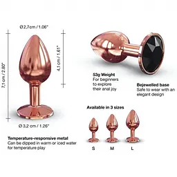Анальна пробка Dorcel Diamond Plug S 7.1 см (золотий) - мініатюра 4