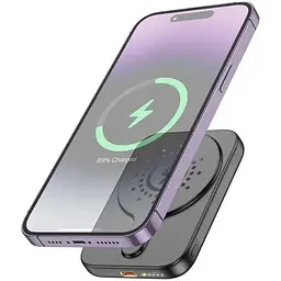 Зовнішній акумулятор Hoco J117 Esteem MagSafe 5000mAh 20W Black [103295] - мініатюра 4