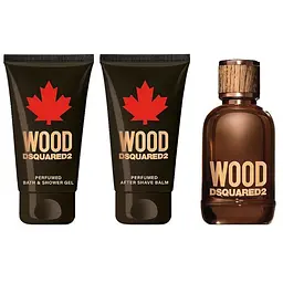 Набір Dsquared 2 Wood Pour Homme 50 мл туалетна вода, 50 мл гель для душу, 50 мл бальзам после бритья