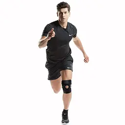 Еластичний бандаж на коліно Kosmodisk Knee Support, Фіксатор колінного суглоба, Наколінник, Чорний (6967549418) - мініатюра 7
