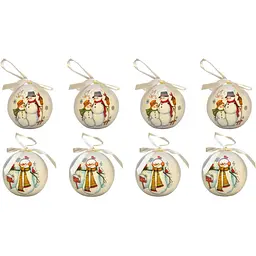 Набір ялинкових куль Quanzhou Tianjian Gifts 8 шт. D6 см пінопласт в асортименті (420049-1) - мініатюра 3