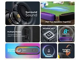 Портативна колонка Havit SK810BT RGB Black (HV-SK810BT) - мініатюра 5