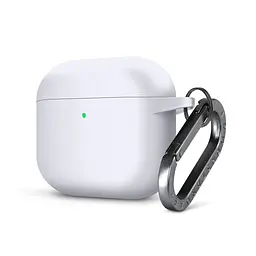 Силіконовий чохол для навушників Apple AirPods 3, Hang Case, білий, ультратонкий захисний кейс товщиною 2 мм, захист від подряпин, пилу та ударів, компактний, з карабіном для кріплення, ArmorStandart (ARM60324)