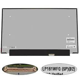 Матриця 16.1" LP161WFG-SPB2 (1920*1080, 40pin(eDP,IPS,165Hz), LED, SLIM, матова) для ноутбука