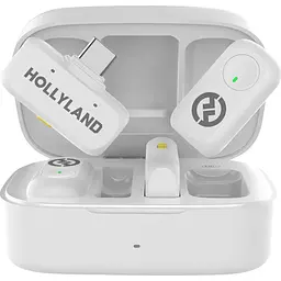 Мікрофонна радіосистема Hollyland LARK A1 Combo 2TX + RX/Lightning + RX/USB-C Ivory White [164070] - мініатюра 3