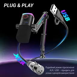 Мікрофон динамічний Fifine AM8PROT USB/XLR Black (AM8PROT) - мініатюра 5