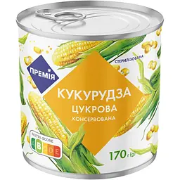 Уцінка. Кукурудза Премія цукрова консервована 170 г 