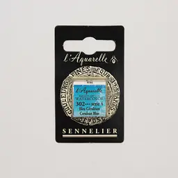Акварельна фарба Sennelier, полукювета, S4, Церуліум блакитний (Cerulean Blue)