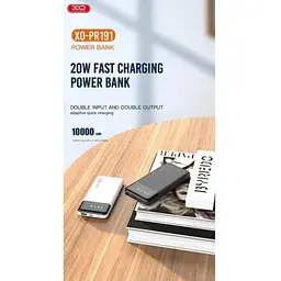 Портативна батарея XO PR191 10000mAh 20W fast charging чорна PR191 - мініатюра 4