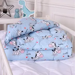 Ковдра MirSon антиалергенна зима Kids Time 20-0037 Cute blue zebra 140x205 см EcoSilk (2200009665455) - мініатюра 2