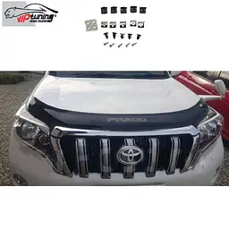 Дефлектор капоту мухобійка для Toyota Land Cruiser Prado 150 2013-2017 (Vip Tuning) TYA66 - мініатюра 2