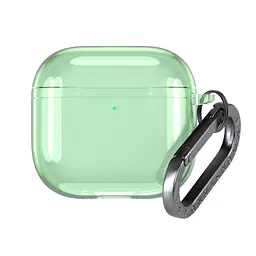 Чохол для навушників Apple AirPods 4, зелений, Air, термополіуретан (TPU), протиударний, захист від подряпин, пилу і ударів, футляр з карабіном для кріплення, точні вирізи для доступу до роз"ємів, ArmorStandart (ARM82613)