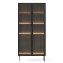 Вітрина висока з підсвіткою Perfect Home Лумі / Lumi 2D2S/91 2-дверна з 2 шухлядами Дуб дунін (PFH-091381)