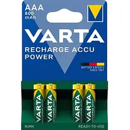 Акумулятор Varta Recharge Accu AAA/HR03 Ni-MH 800 mAh BL 4 шт. (Varta 56703)