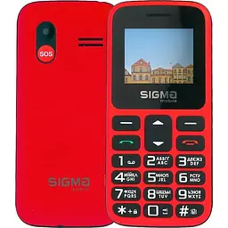 Телефон кнопковий Sigma Mobile Comfort 50 HIT червоний - мініатюра 2