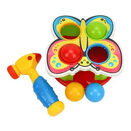 Розвивальна гра ТехноК з молоточком «Funny Butterfly» 3328TXK зі звуком, 4 кульки - мініатюра 3