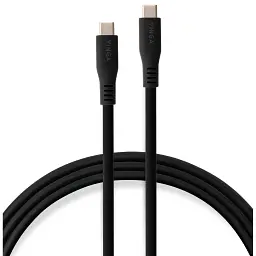 Дата кабель USB-C to USB-C 1.2m UBS3.2 Gen2 10G 100W Chip Silicon Black Vinga (VCPDCCC31012SB)