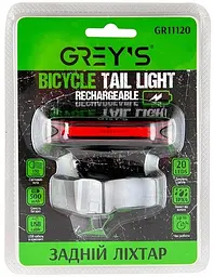 Велосипедний задній ліхтар Grey's LED 6 режимів 80 х 30 х 15 мм 1 шт (GR11120) - мініатюра 3